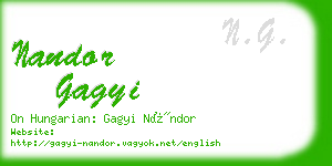 nandor gagyi business card